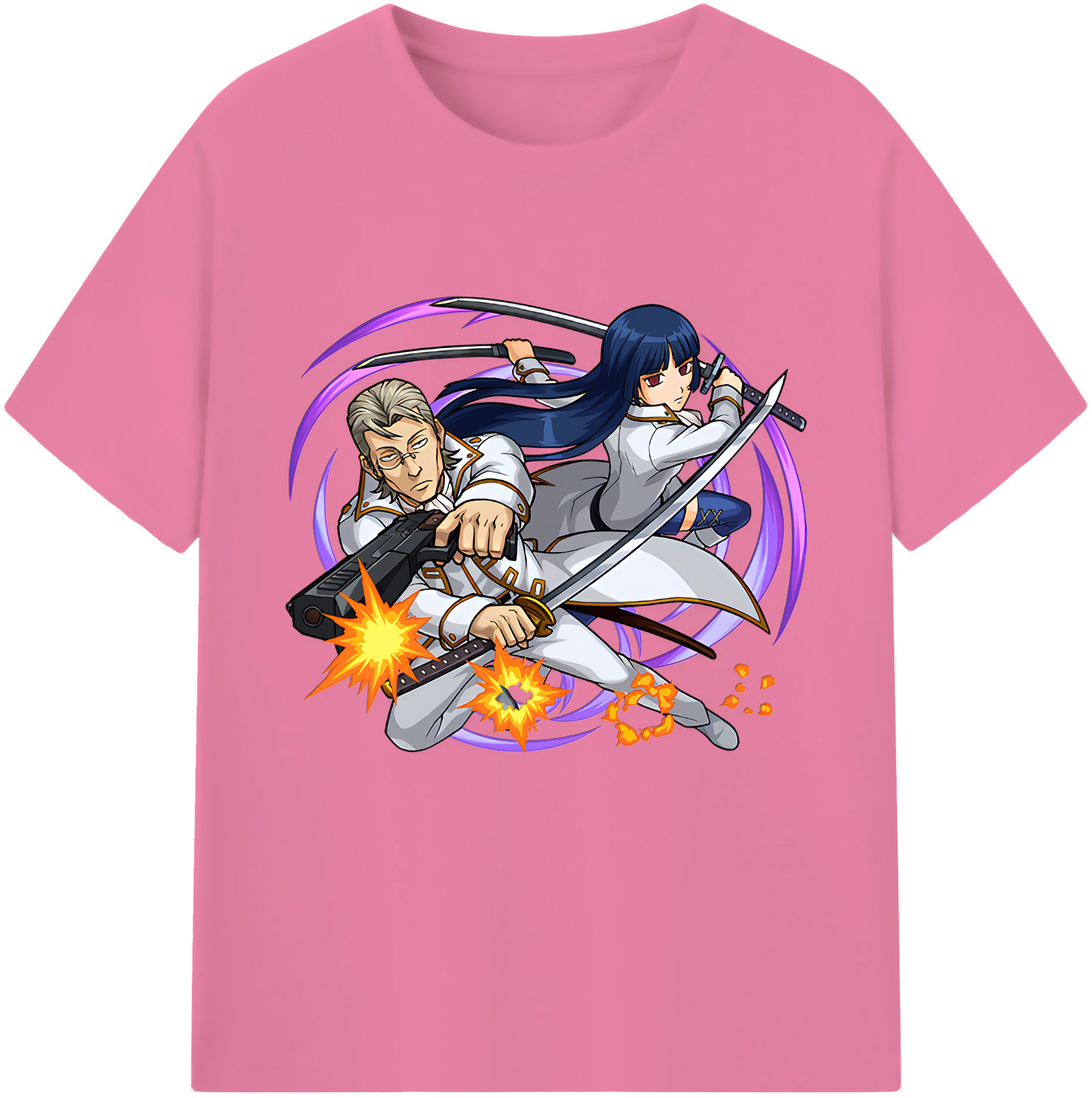 （画像用） ぎんたま 坂田銀時（さかたぎんとき） 神楽 志村新八（しむら しんぱち） GINTAMA Sakata Gintoki Kagura Shimura Shinpachi 綿100％半袖Tシャツ（フロントプリント）